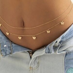 Butterfly Charm Gold Waist Chain Belly Chain